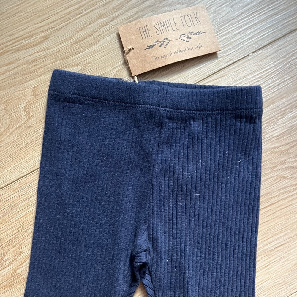The Simple Folk NWT Baby Ribbed Indigo Blue Leggings - Picture 5 of 8